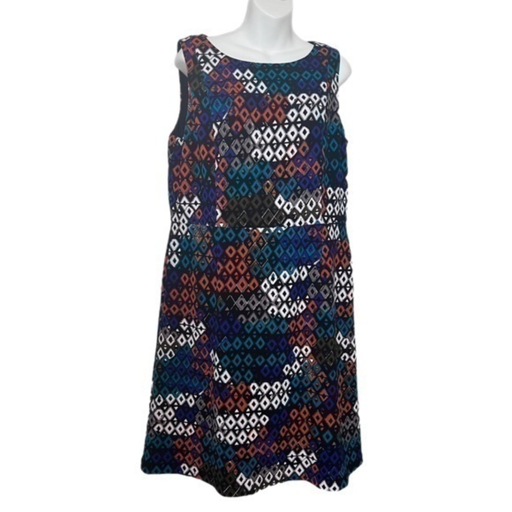 Nine West Plus Size Abstract Work Dress